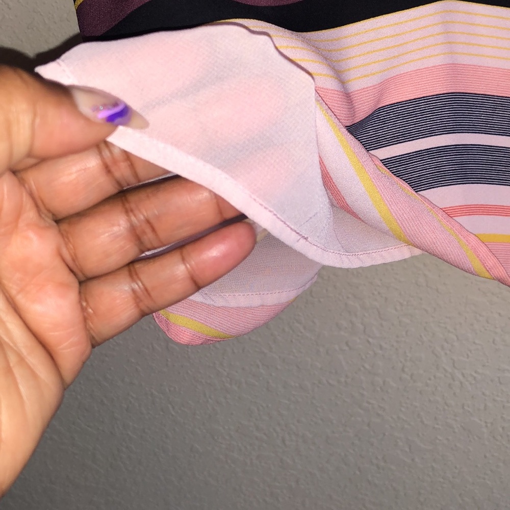 Women, Tops, Loft, Racerback, X-Small, Multi-Color Stripes - Picture 7 of 7